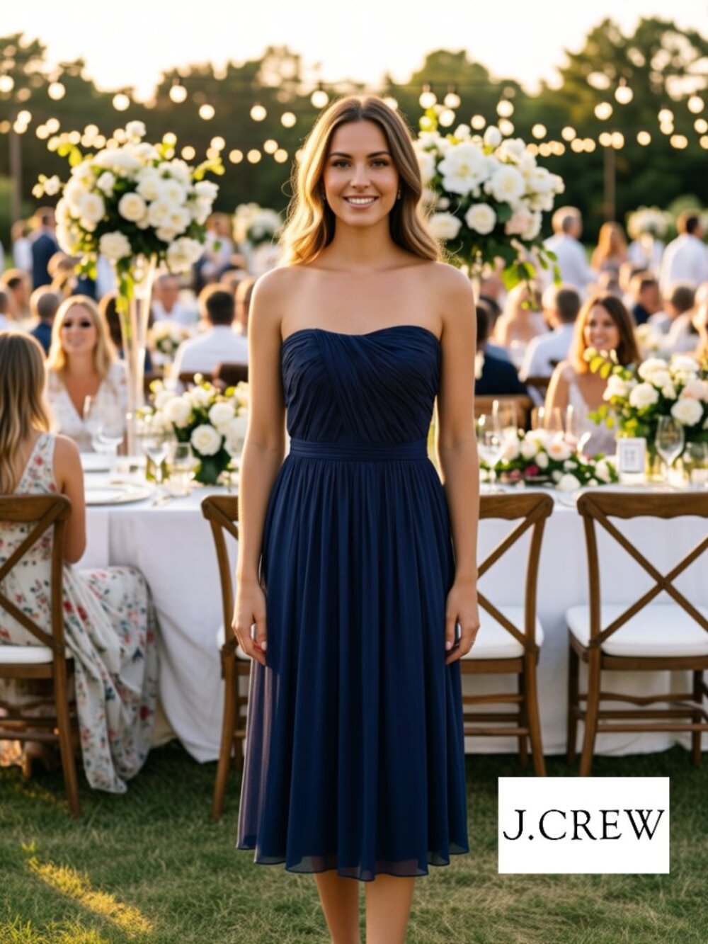 J. Crew Strapless Silk Chiffon Mindy Dress (size 2)